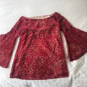 Oliviaceous off the shoulder flare-sleeved dress